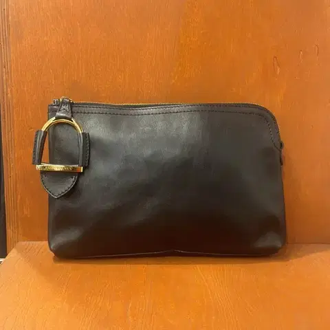 랄프로렌 퍼플라벨 레더 클러치백