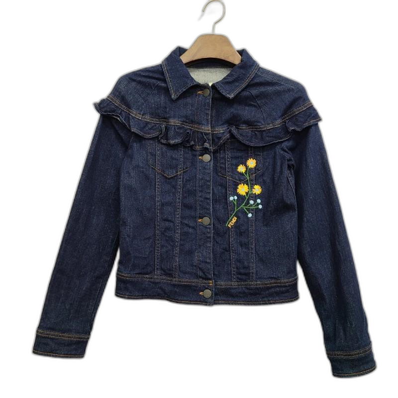 FENDI 펜디 로마 키즈/10A/프릴 데님 자켓//구제나라앨리스