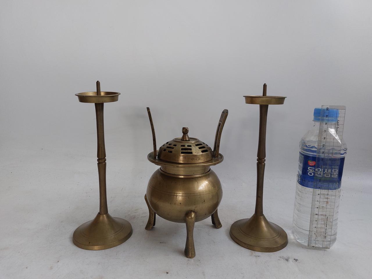 국산 동향로와  촛대  세트  -  만물당 