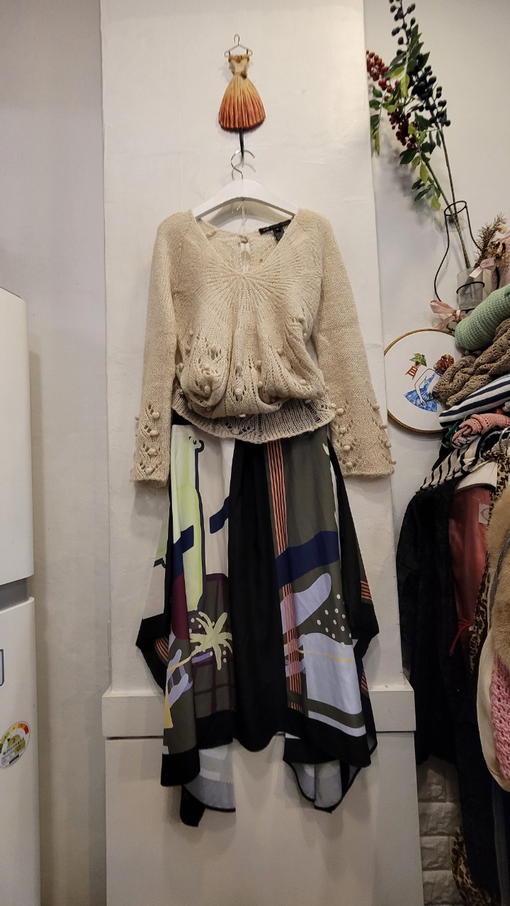 마크제이콥스 유니크니트. 코스 기하패턴  스커트