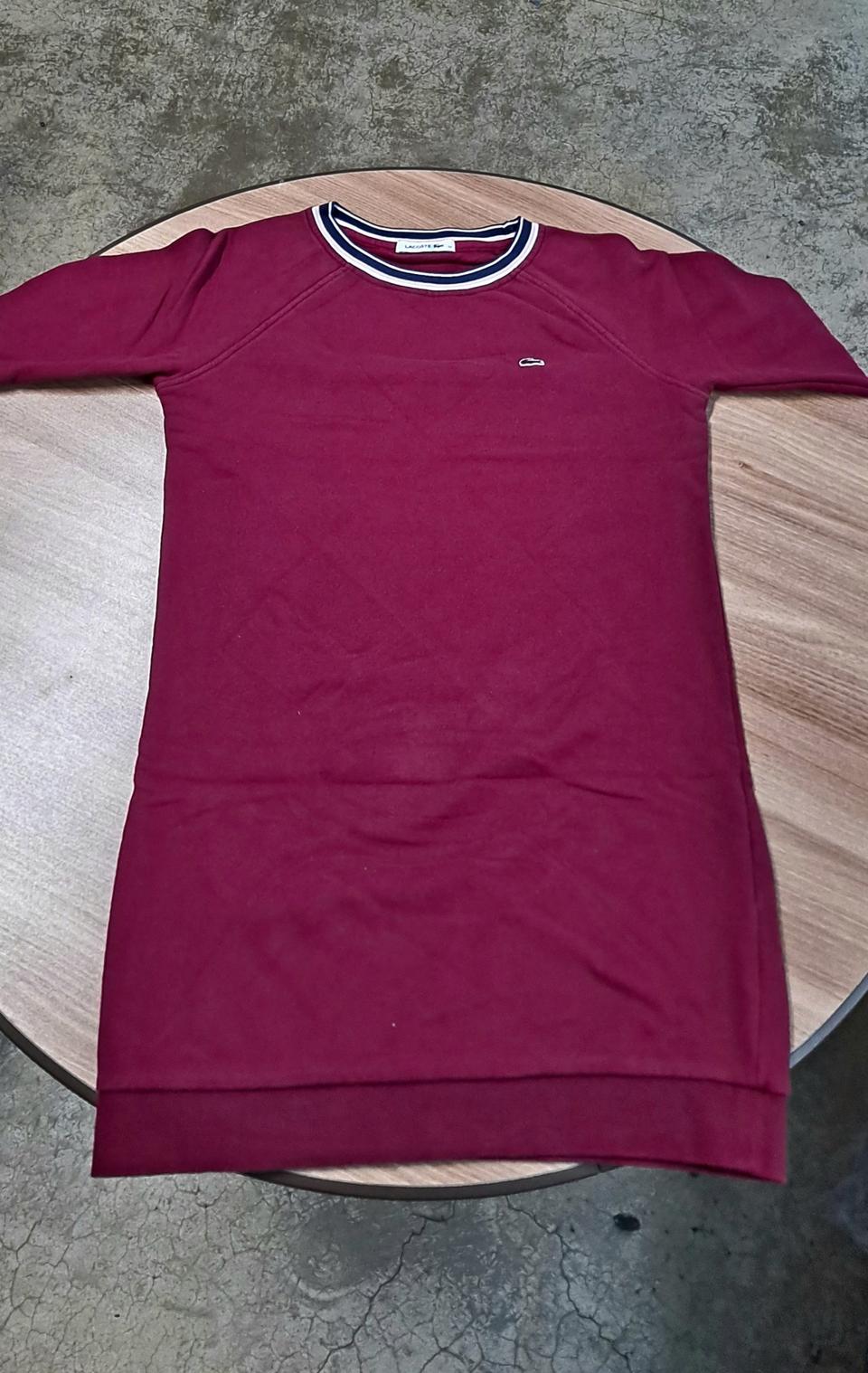 라코스테 버건디 맨투맨형 원피스 90