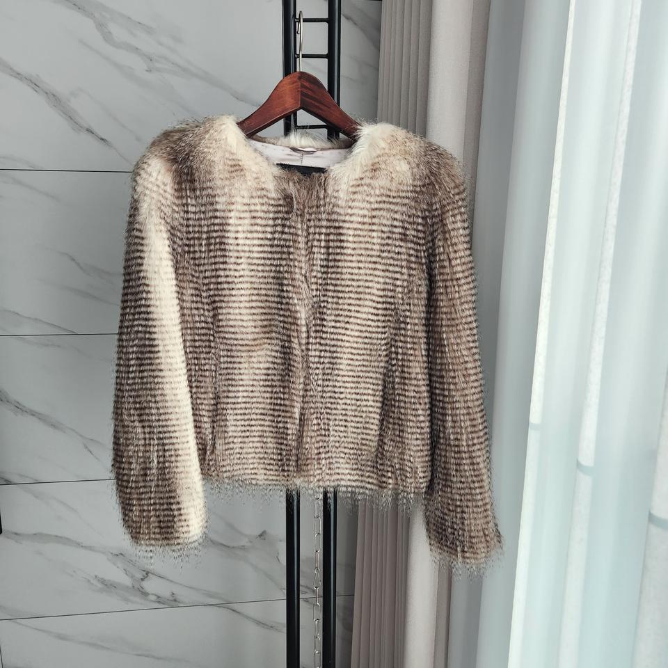 타조털 퍼자켓 S