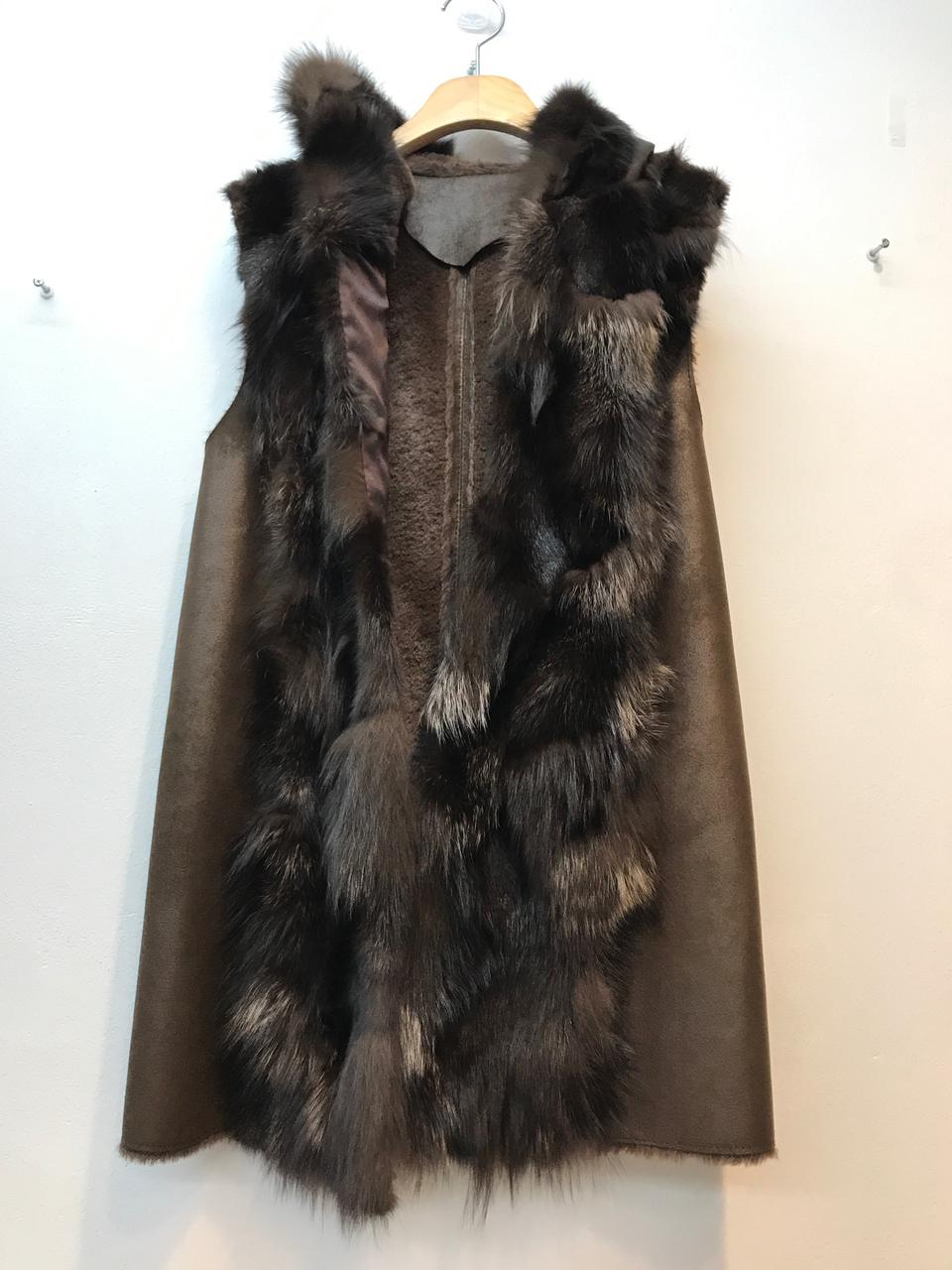 밍크무스탕조끼55,~66