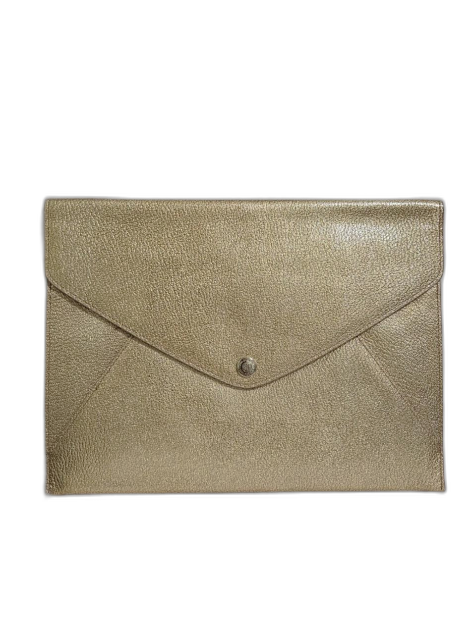 루이까또즈 소가죽 골드 클러치백 새제품