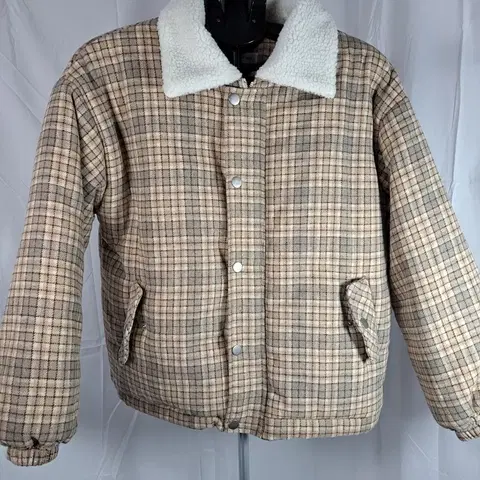 여성 오버핏 체크무늬 점퍼 66