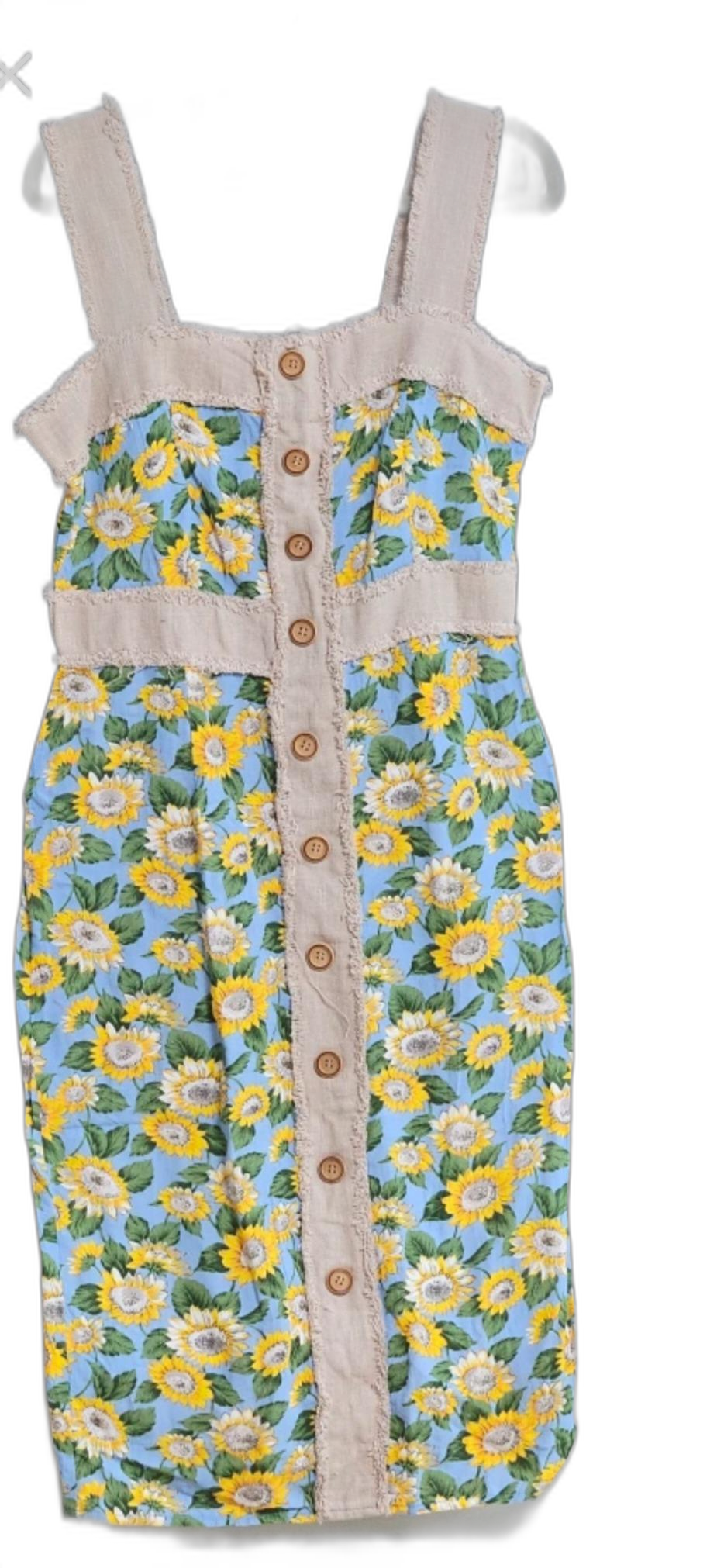 휴양지 해바라기 나시 원피스