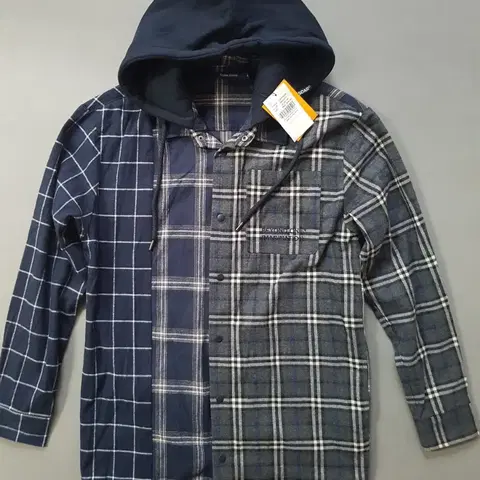 새제품 [95~105] 프랭크스톤 3톤 체크 셔츠형 후드자켓