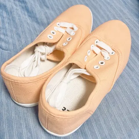 ### 새상품 살구색 캔버스화 스니커즈 운동화 단화 235 230 ##