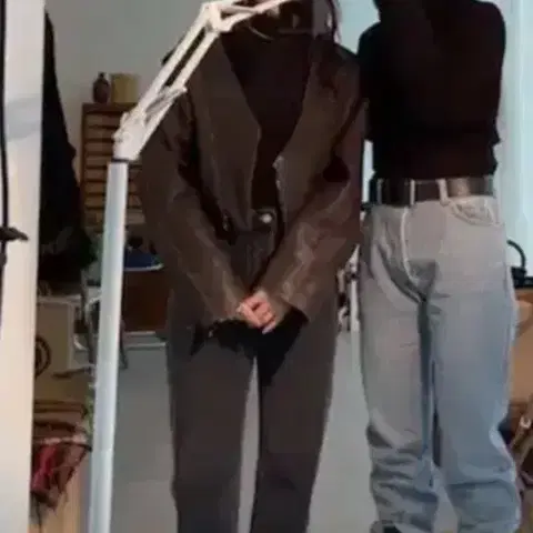 78만원-) 쏭스튜디오 천연 양가죽 자켓