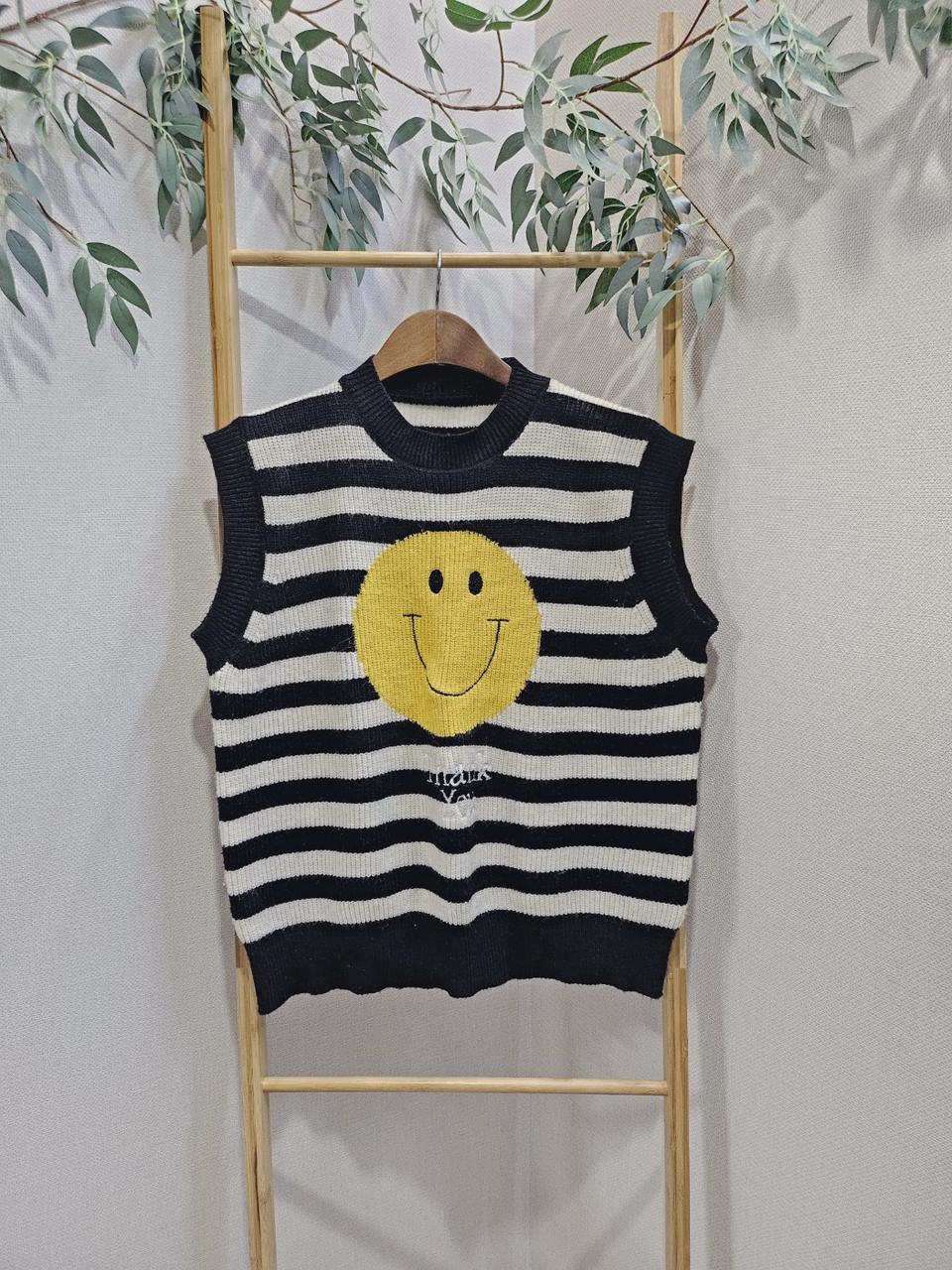 스마일 니트조끼