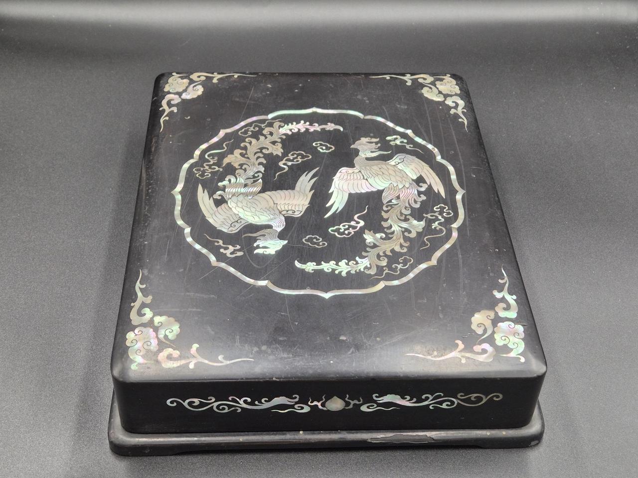 일제시대 봉황문 나전칠기 상자 빈티지