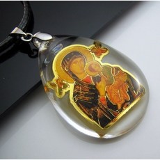 새 성모 마리아 크리스탈 종교 펜던트 목걸이 성당 천주교 선물 매력 종교