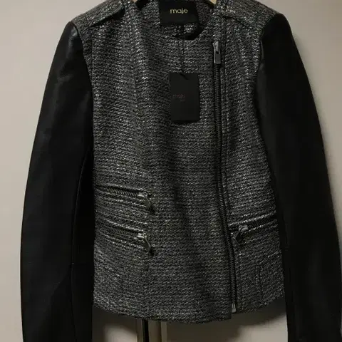 마쥬트위드 가죽자켓