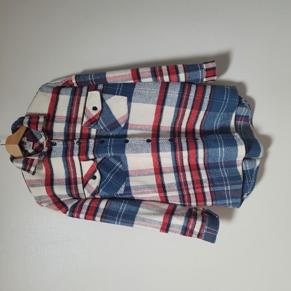 빅사이즈 따뜻한 체크 남방