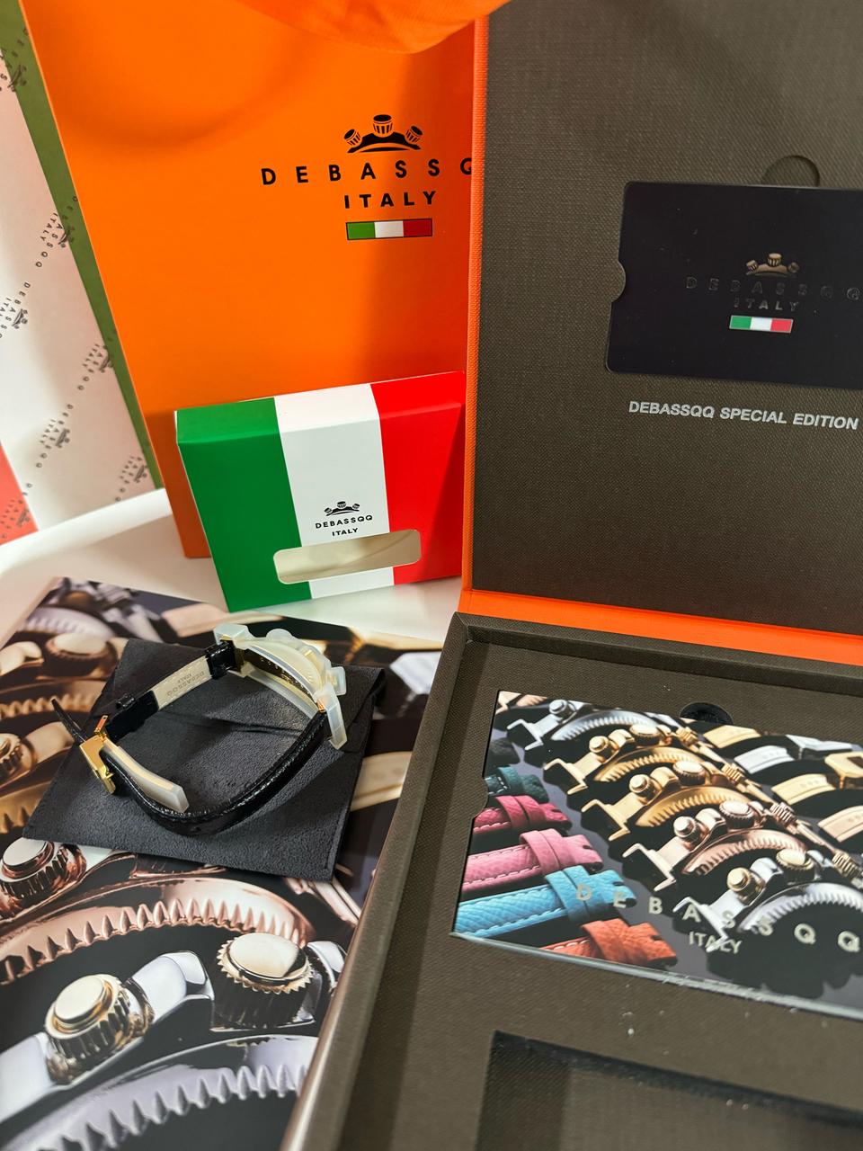 급처)드바스크 유광골드 캐비어 가죽 팔찌