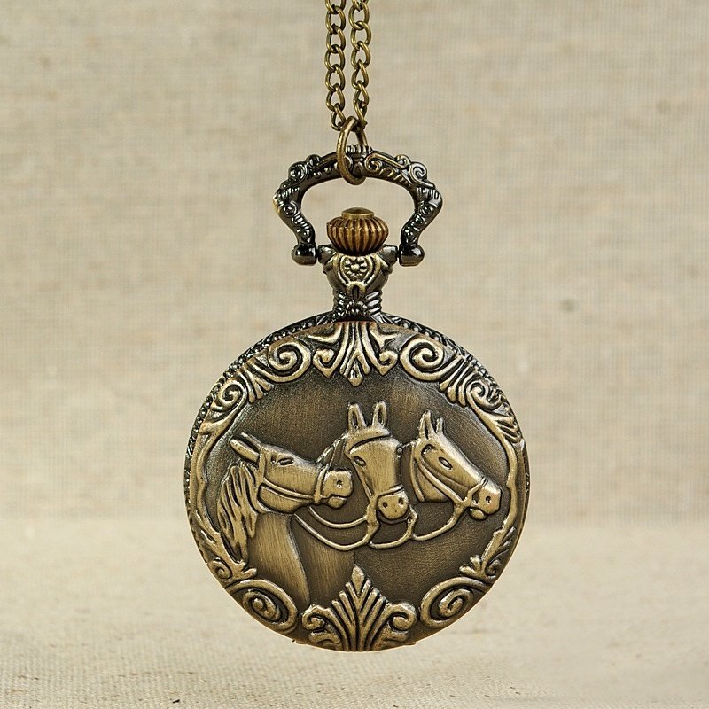 새 소형 말띠 회중 시계 12간지 동물 수호 기념 황금 생일선물 기념일 