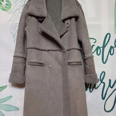 그레이 하프 무스탕 66 (날씬 77가능)