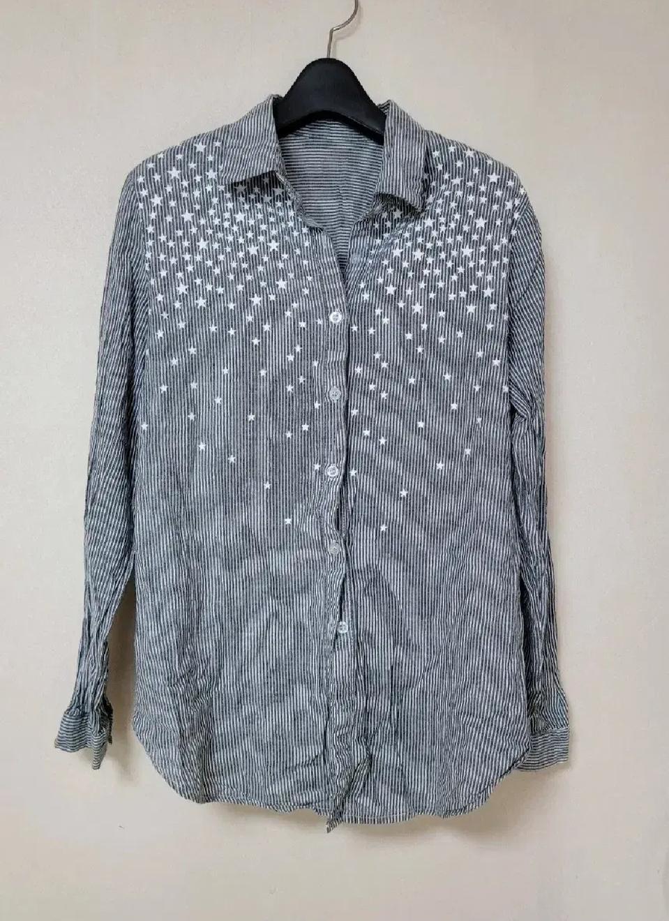 스트라이프 별 셔츠 블라우스