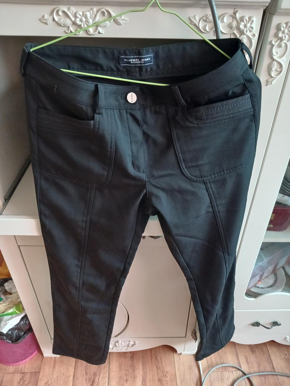 여성 검정기모바지