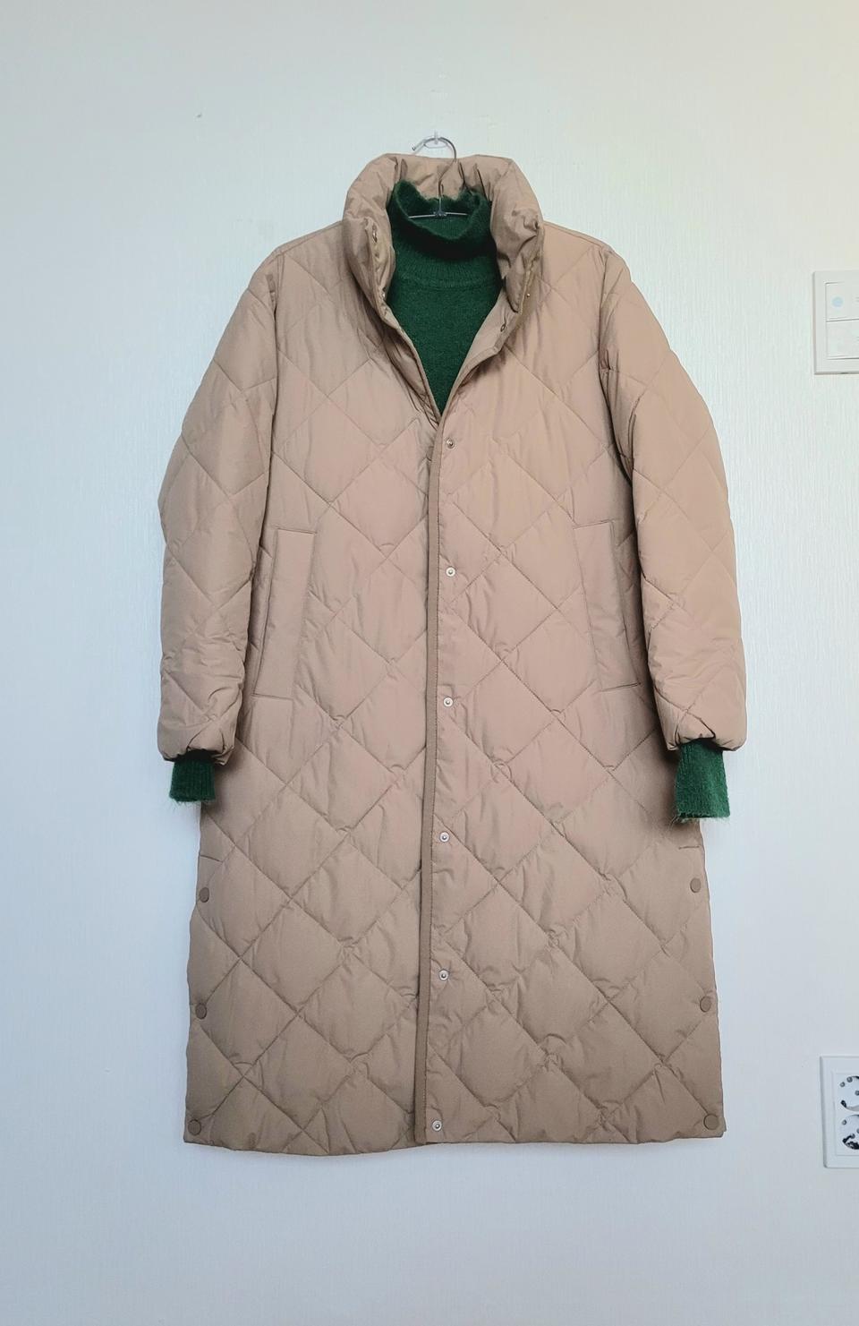 컬팅패딩롱점퍼85. 베이지색