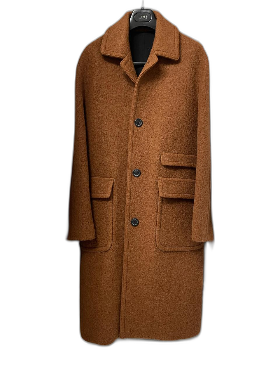 타임옴므 레드브라운 알파카 블렌드 싱글 코트 95사이즈