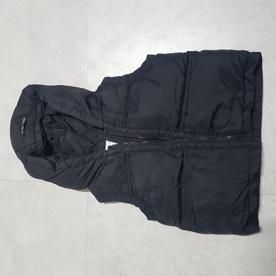 아기옷 유아 아동 패딩 방한 조끼 외투 자켓 (검정,90)