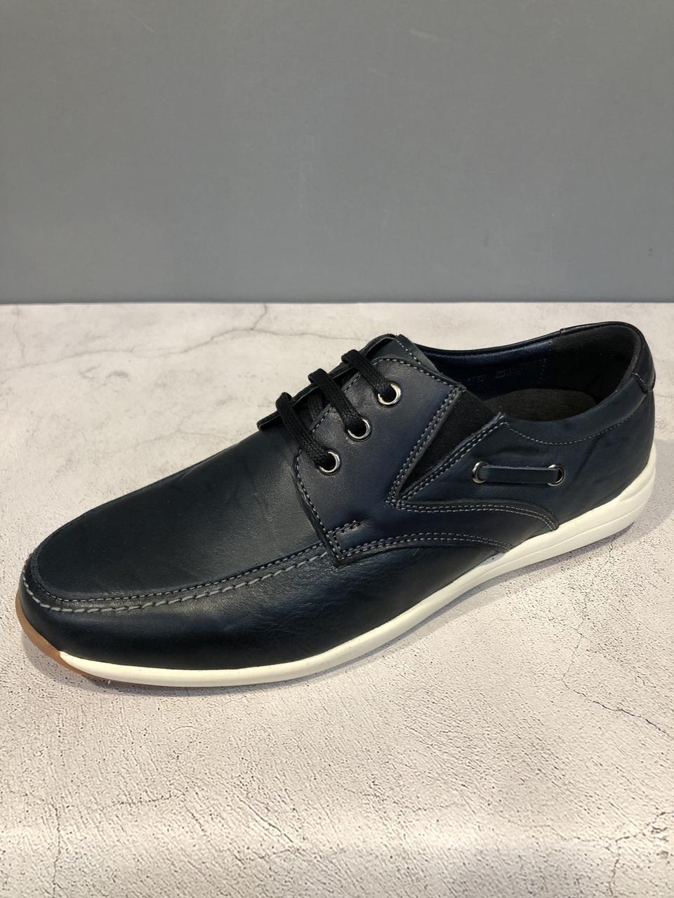 (245~280)네이비 유팁패턴 천연소가죽 수제 남성캐주얼화