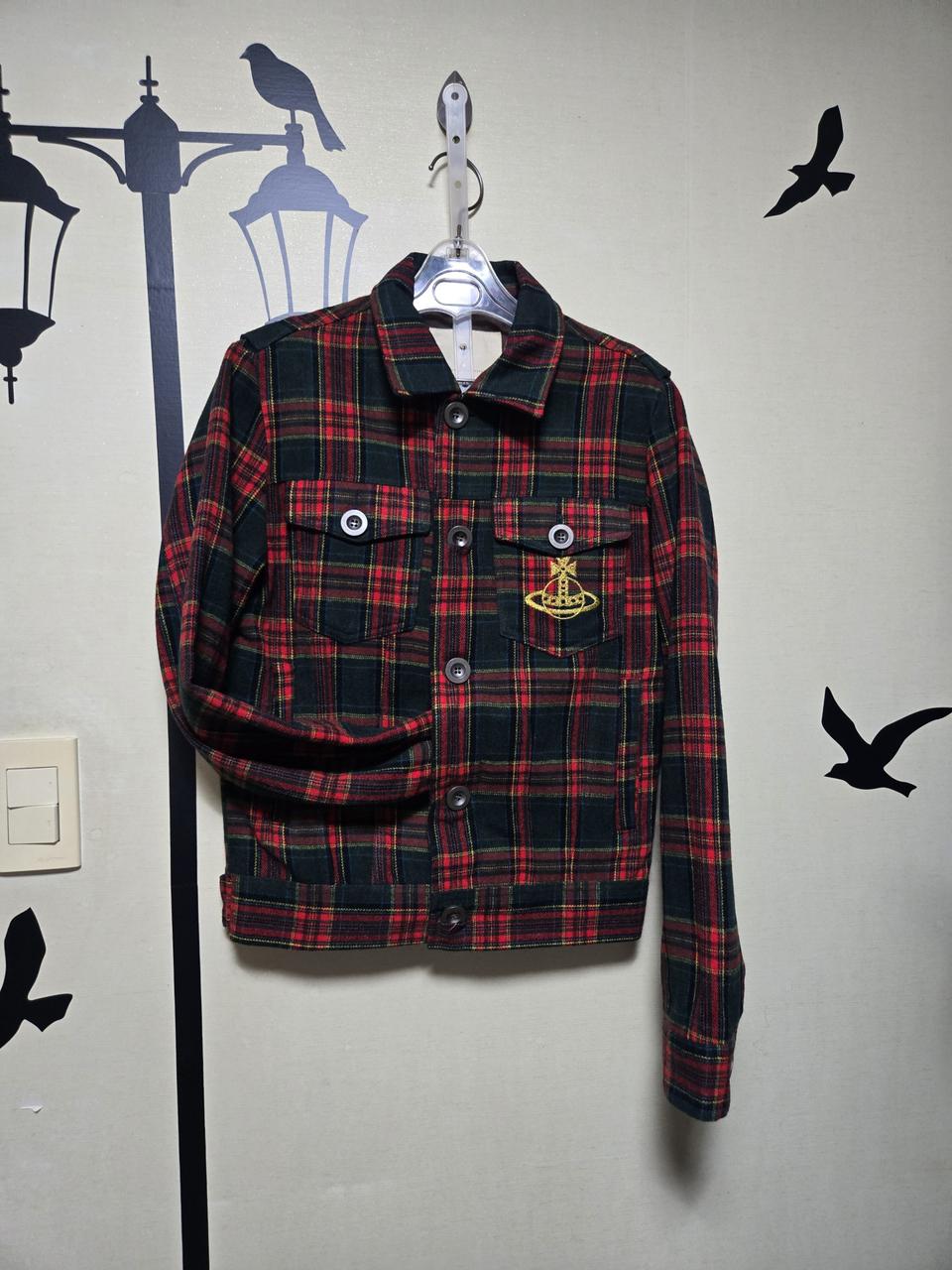 55~66사쥬)웨스트우드st 여성모직체크마이