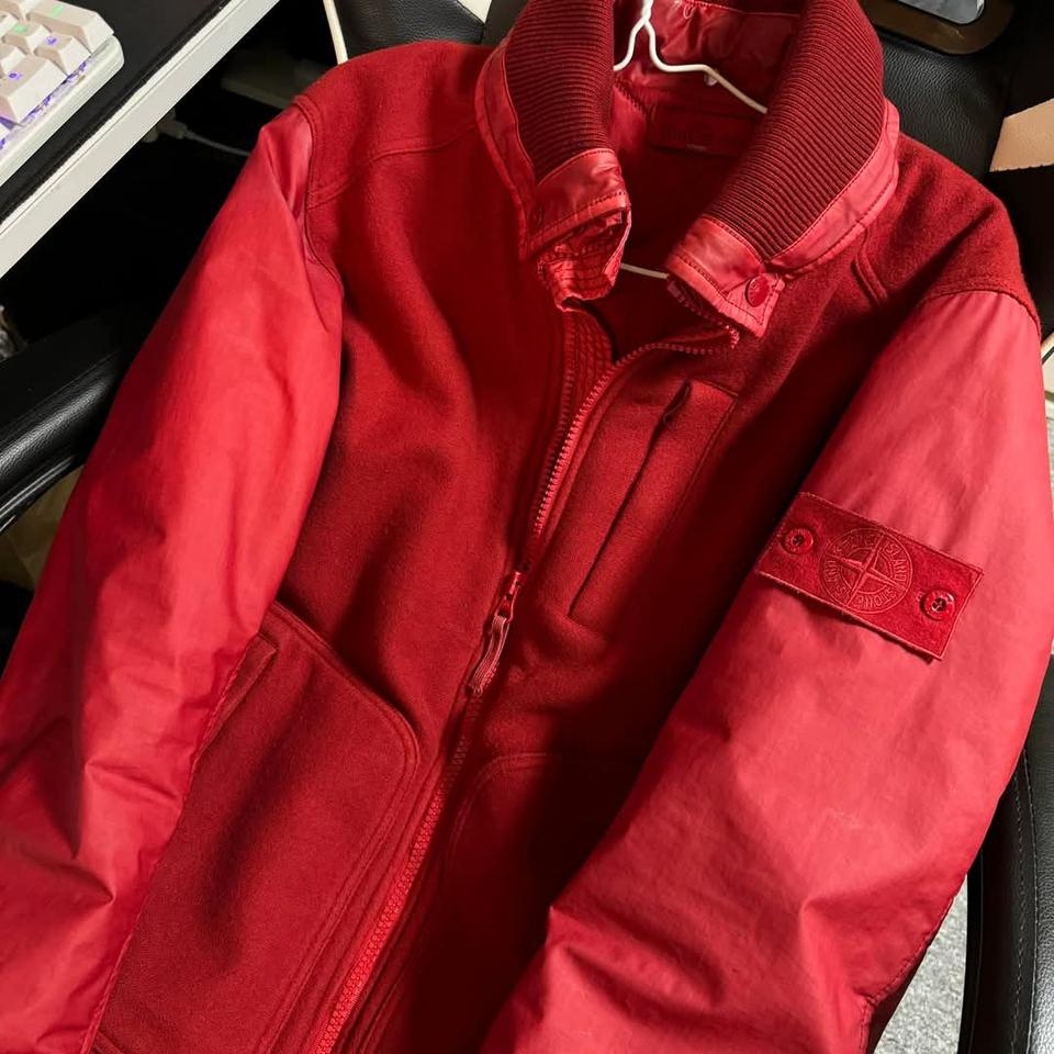 스톤아일랜드 무솔라 레드 고스트피스 자켓