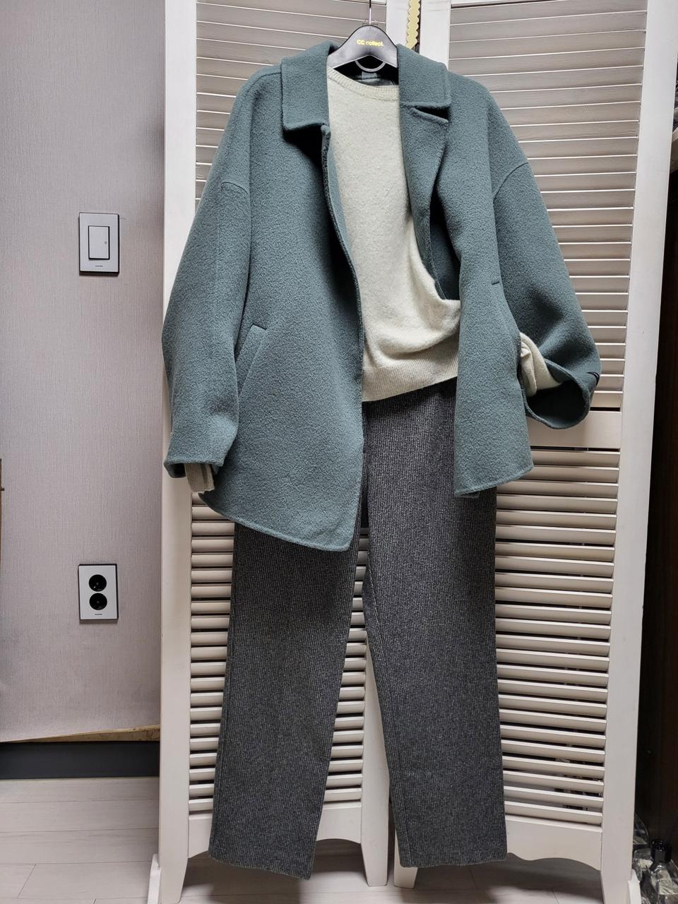 라우렐 모100% 핸드메이드 반코트