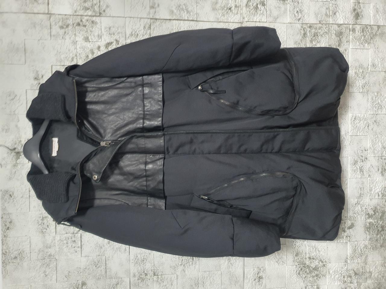 손정완 가죽배색 다운패딩 점퍼 85