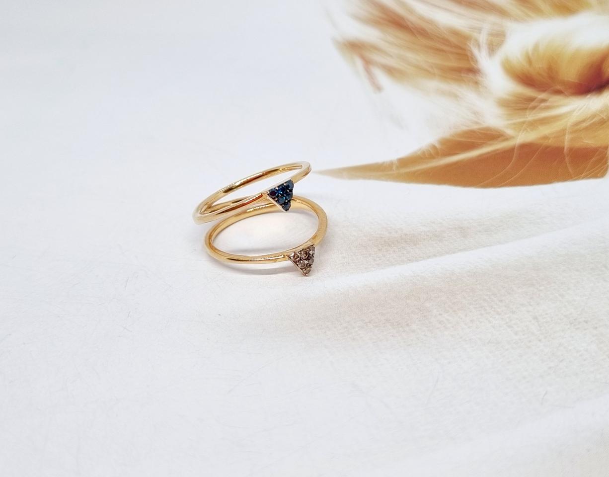 18k세모다이아반지