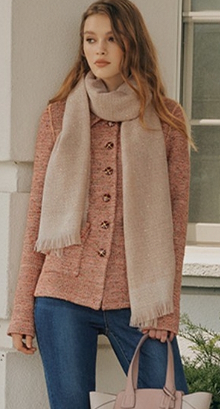 (새상품)ST.JHON 블루라벨 스팽글숄