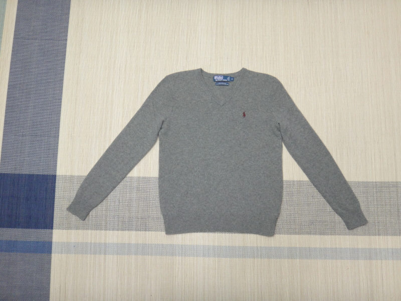 (S) 폴로랄프로렌 램스울100% 브이넥 니트