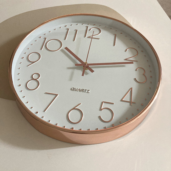 고급스러운 무광로즈골드 무소음 벽시계(미개봉)