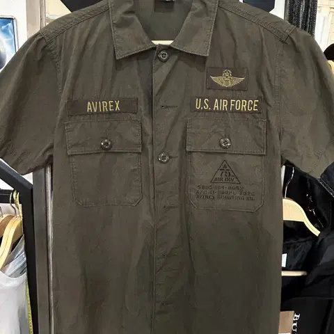 아비렉스 밀리터리셔츠 카키