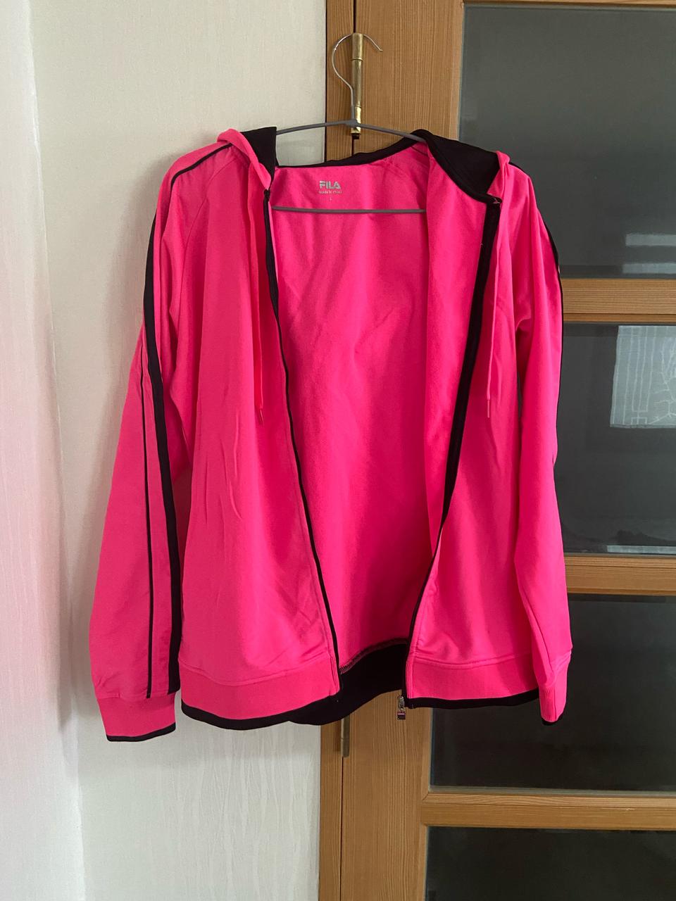 FILA 휠라 네온 핑크 집업 자켓 L