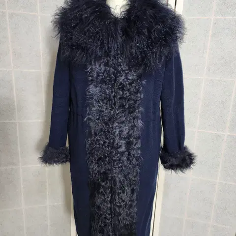 오즈세컨코트 모직코트 리얼퍼코트 여성코트66*