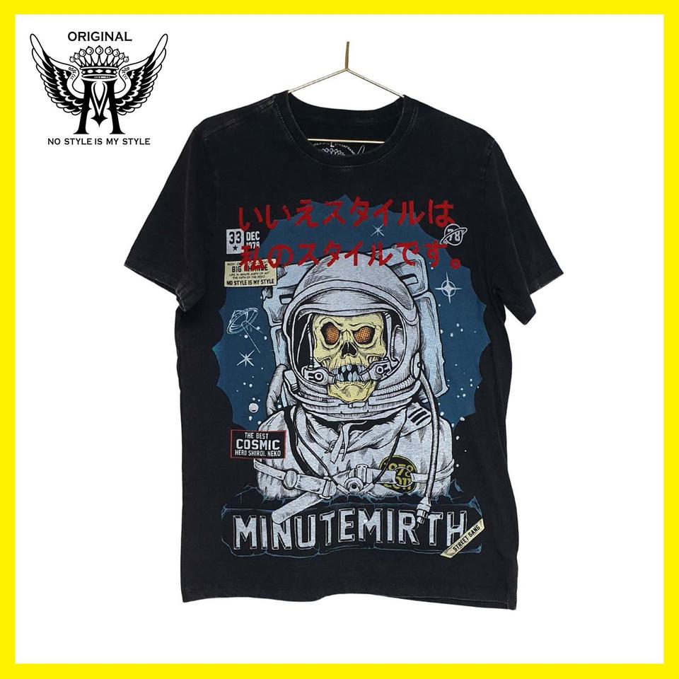 [미착용/L] 시로이 네코 MINUTE MIRTH 반팔티 블랙