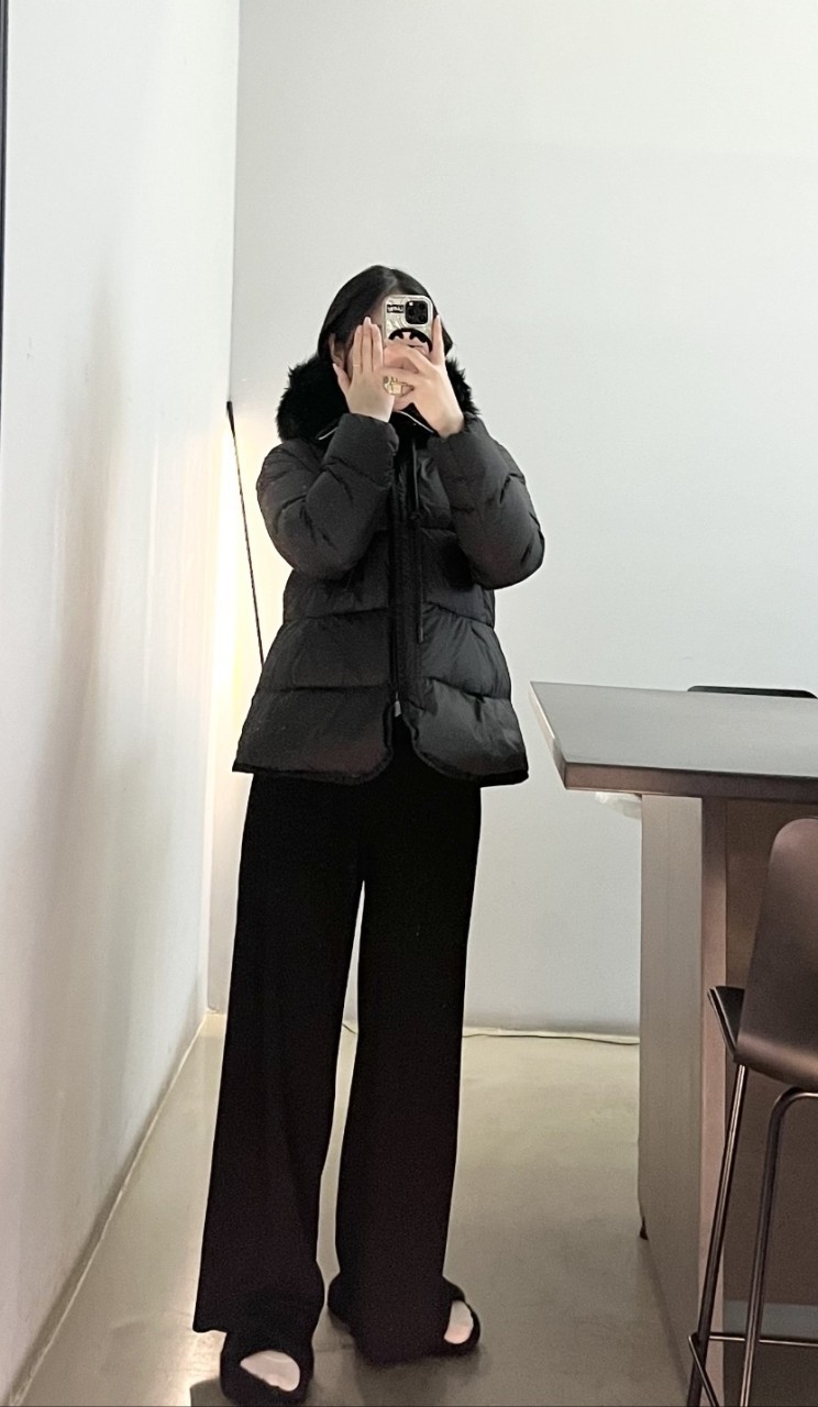 몽클레우 로쿠스텔 블랙 0사이즈  화이트 0사이즈