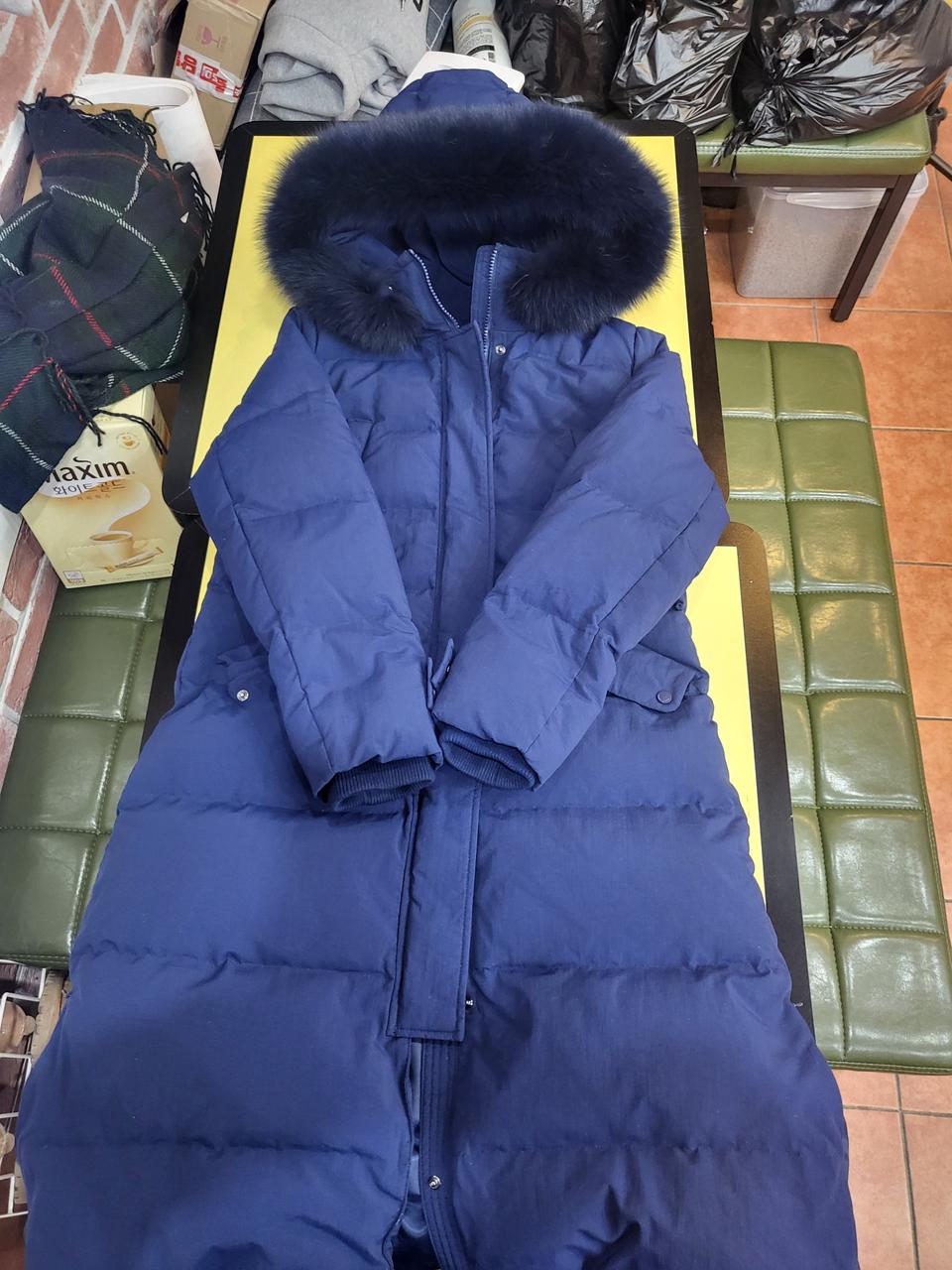 지센 여성롱패딩.폭스퍼 95