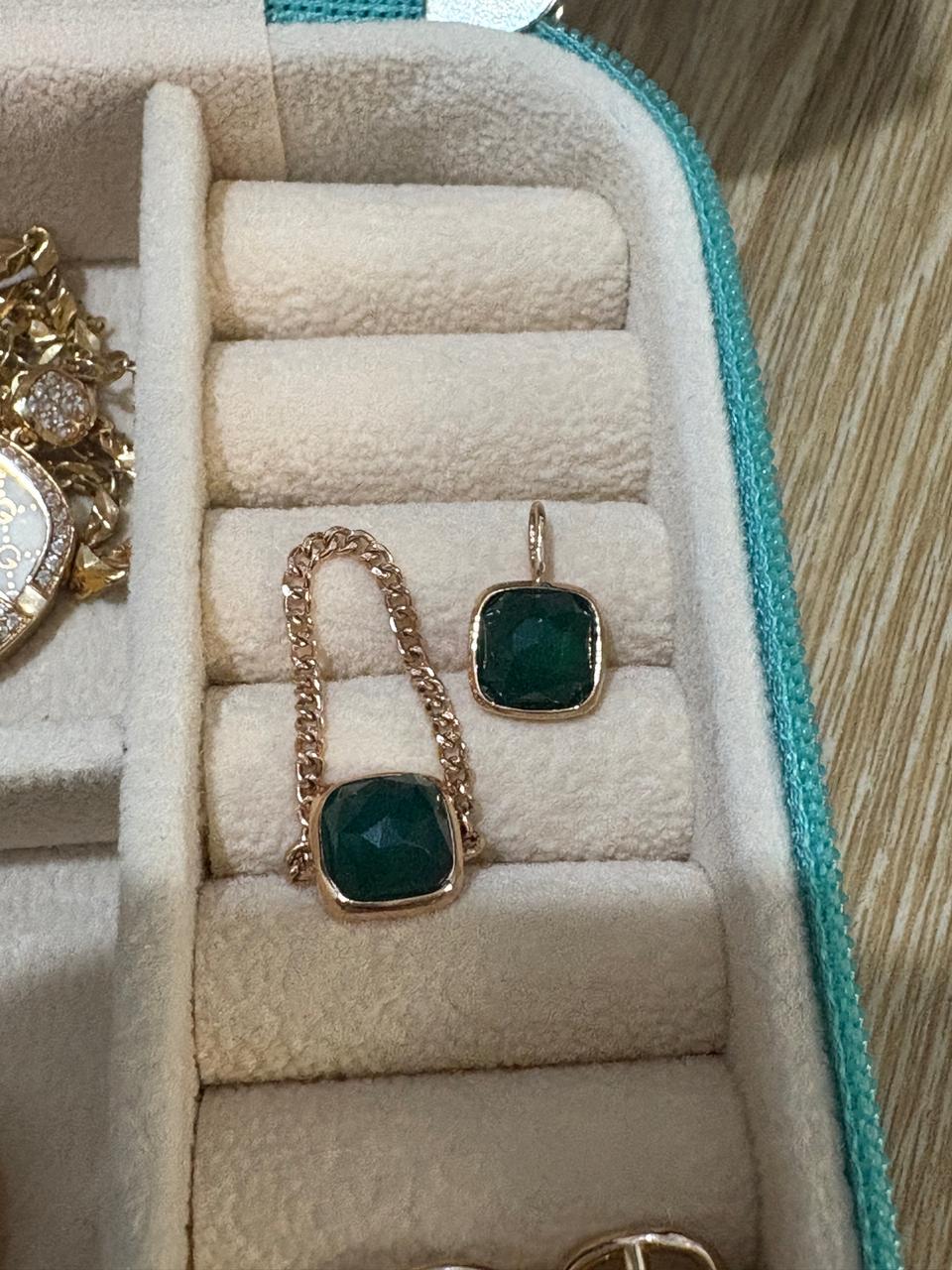 14k 원석체인반지.팬던트세트 일괄