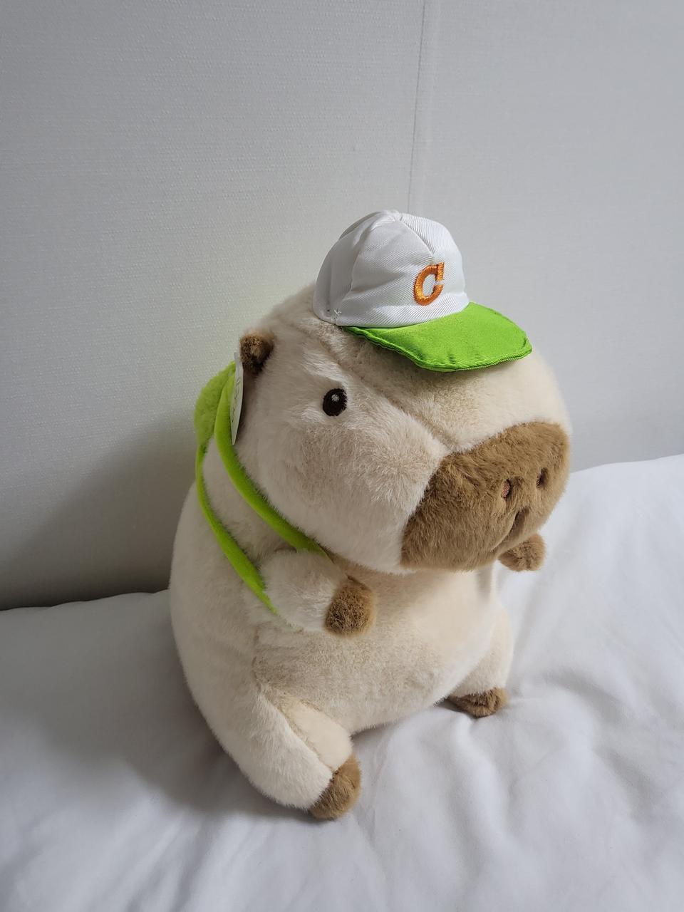 [새상품,택있음]35cm 그린 테니스 백팩 카피바라 인형