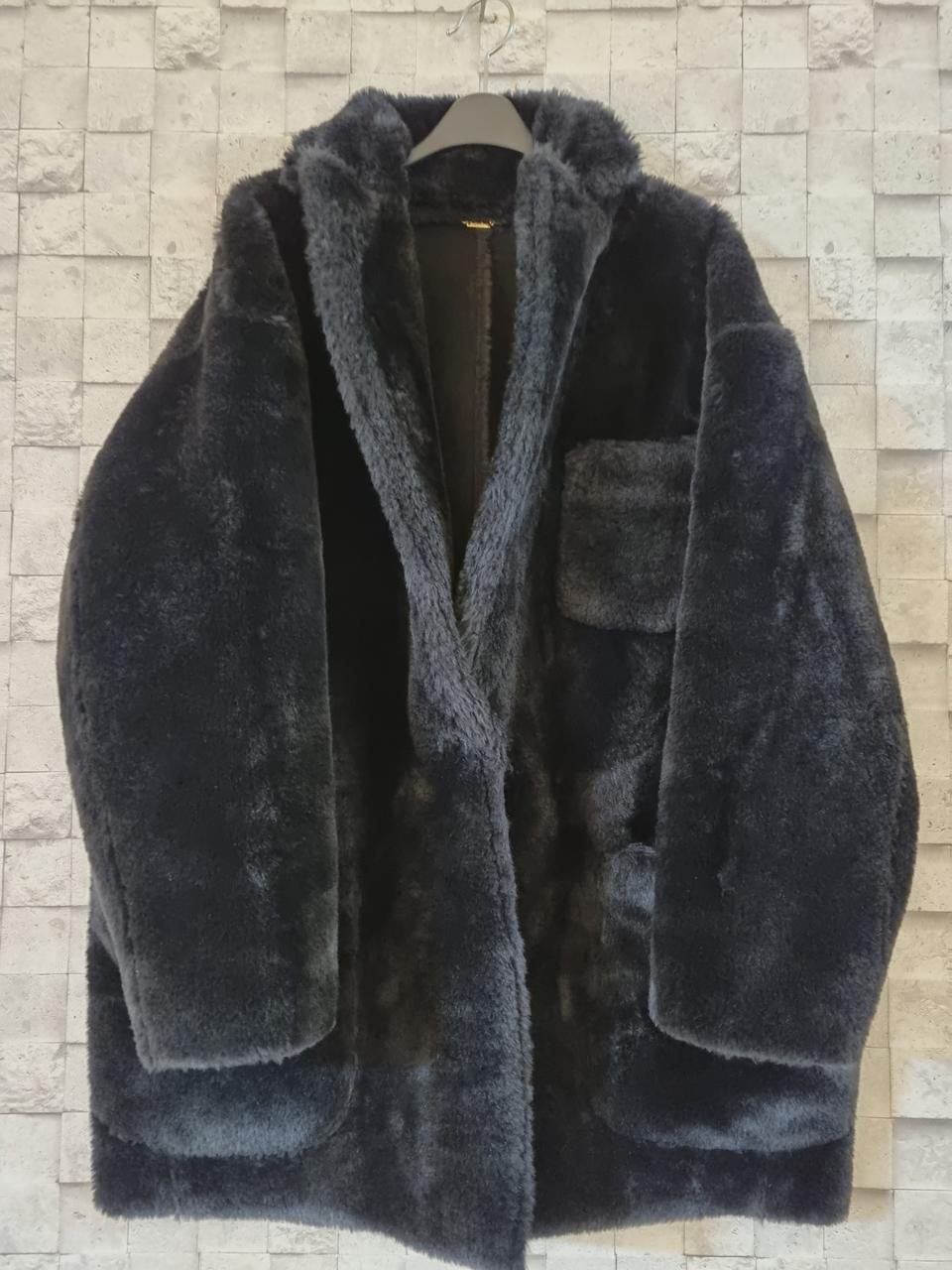 루키버드 블랙인조밍크퍼 무스탕코트