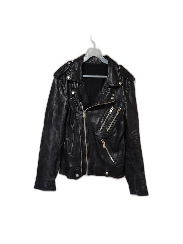 이태리제 여성 양가죽 멀티지퍼 빈티지 겨울 여자크롭집업숏점퍼자켓L