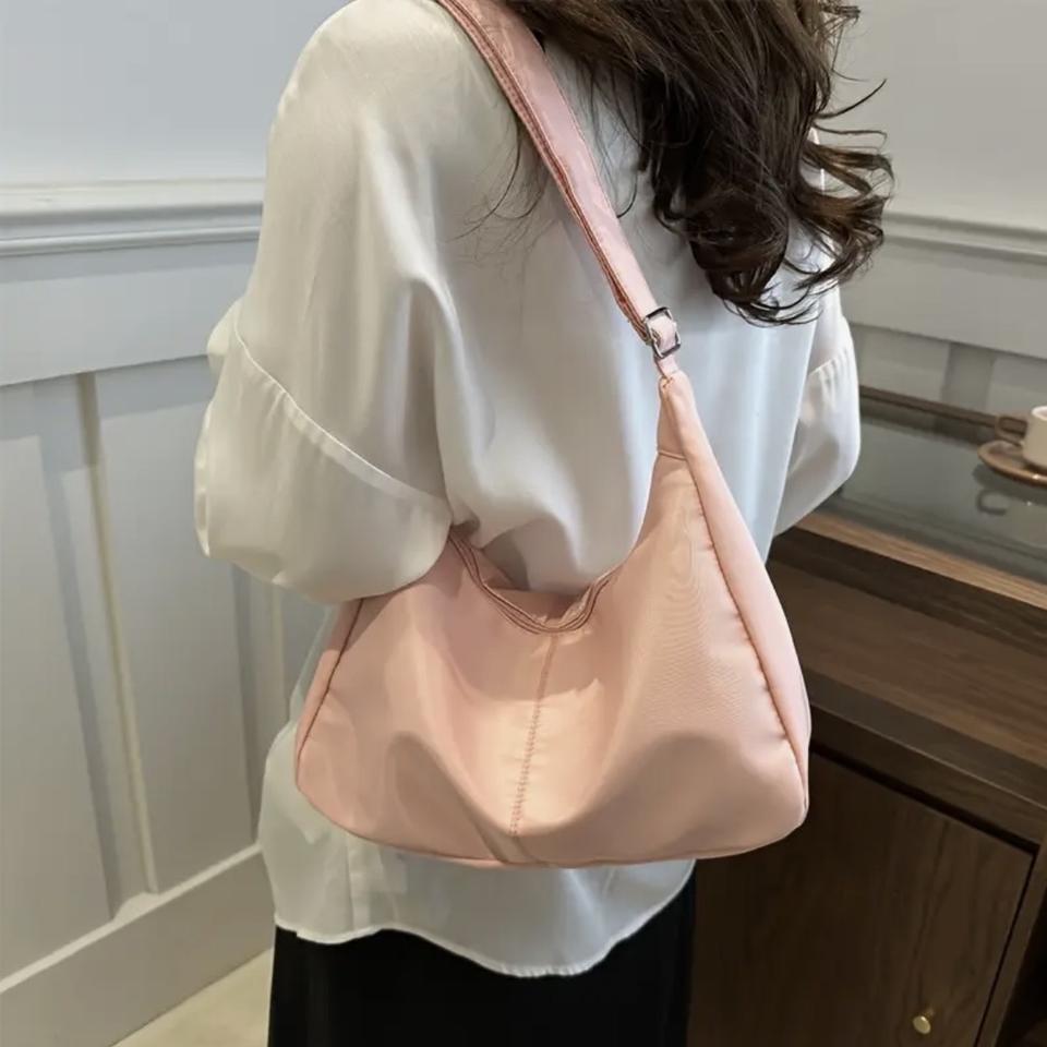 (새상품)핑크 나일론 크로스백/숄더백