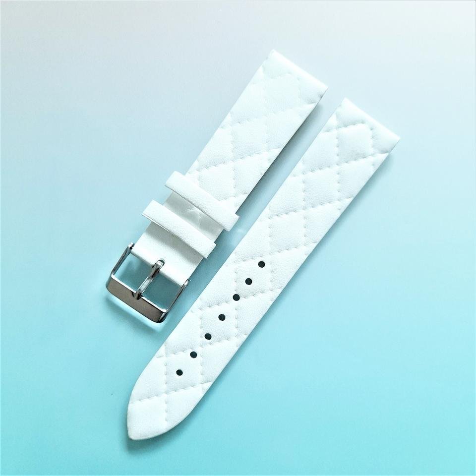 새 흰색 20mm 밴드 손목 캔버스 시계 버클 스트랩 끈 시계줄