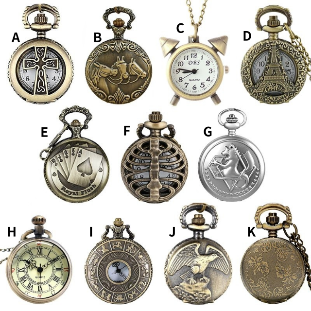 새 랜덤 발송 소형 회중 시계 목걸이시계 기념품 여행 쥬얼리 기념일 생일