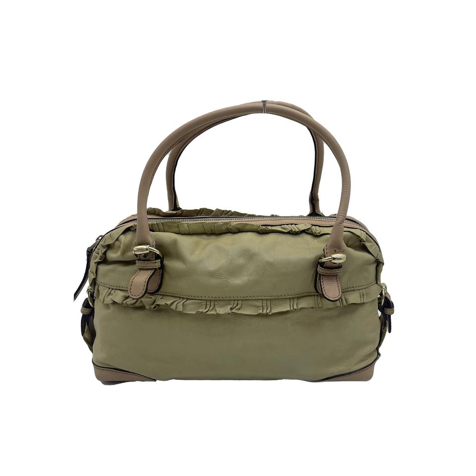 [정품]GUCCI 구찌 베이지 레더 셔링 토트백 10992