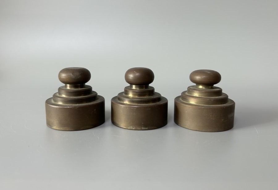 황동 문진 3점 일괄 청동 서진